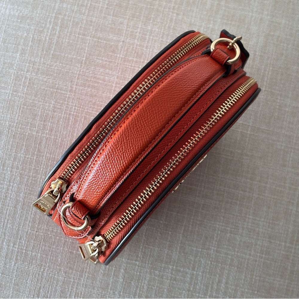 Coach Orange and Gold Pumpkin Canteen Crossbody - Picture 3 of 8